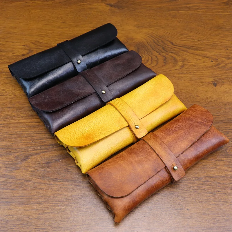 Tan Stationery & Office Supply - Ins Retro Tanned Leather Korean Version
