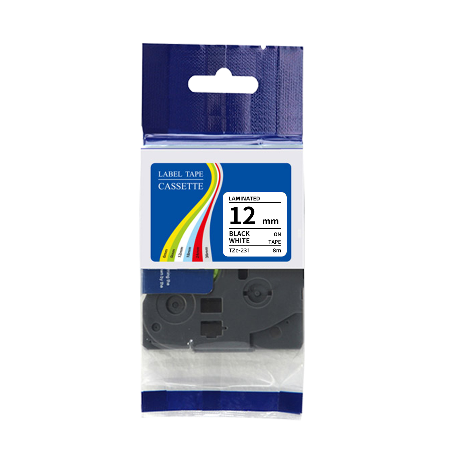 Label Printer Tape - Compatible TZe -231 Label Tape Black