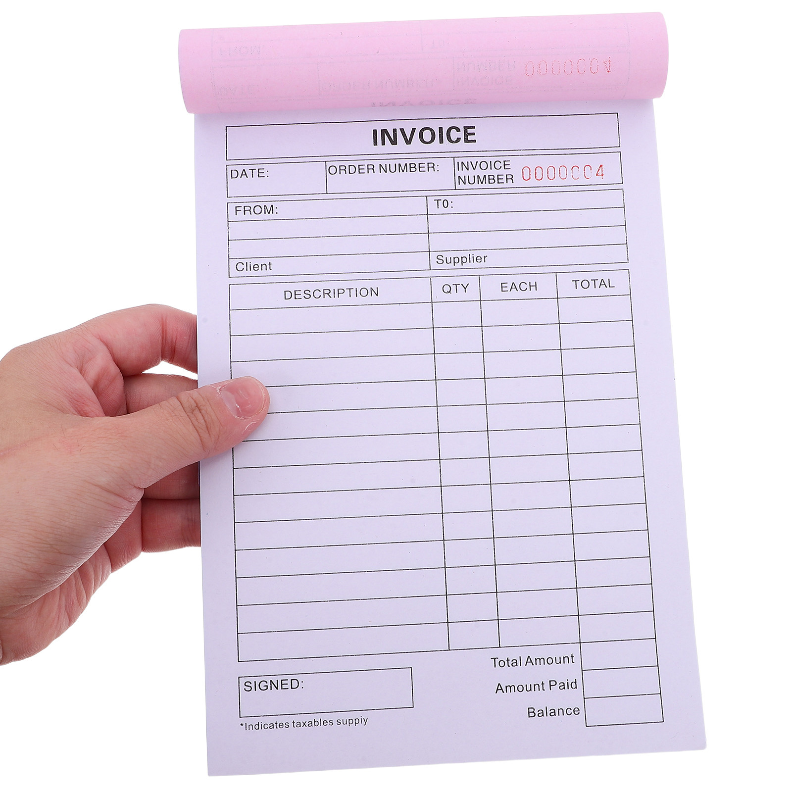 Carbon Copy Book - 4 pcs Business Invoice Receipt Book