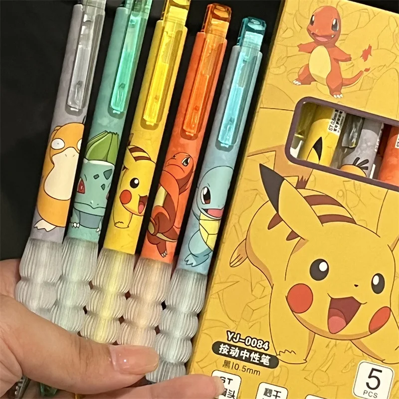 5pcs Pikachu Gel Pen Set Pokem - огляд і ціна Gel Ink Pen Set