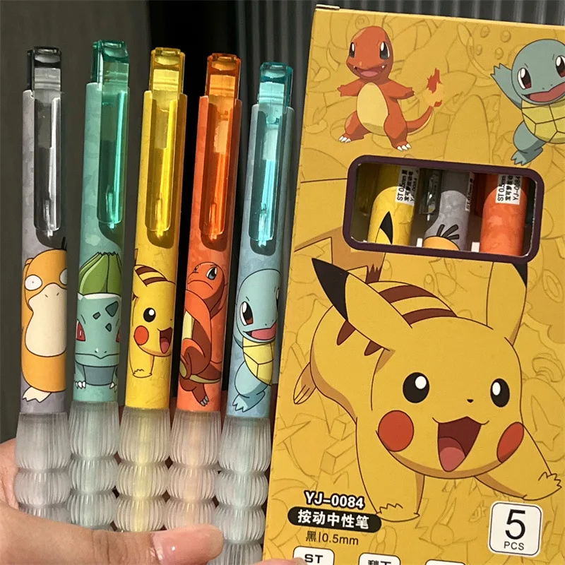 5pcs Pikachu Gel Pen Set Pokem - огляд і ціна Gel Ink Pen Set