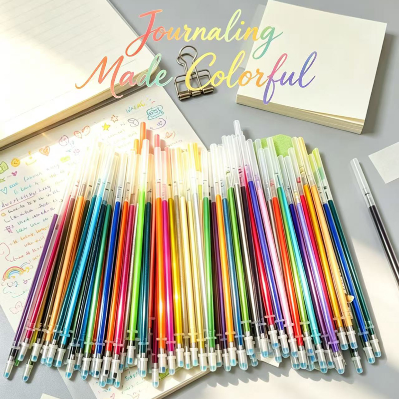 12-100pcs Glitter Pen Refills  - огляд і ціна Gel Ink Pen Set