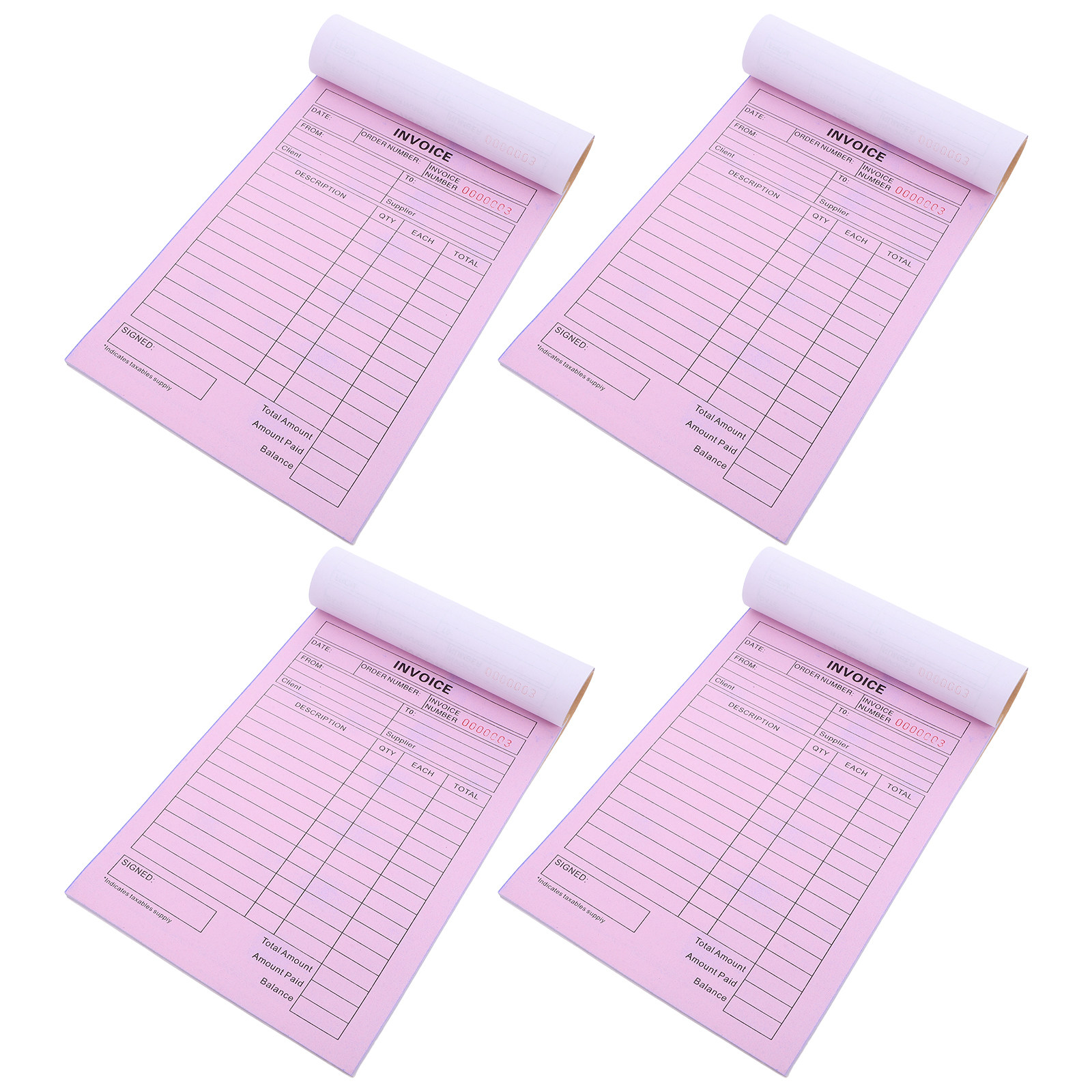 4 pcs Business Invoice Receipt - огляд і ціна Carbon Copy Book